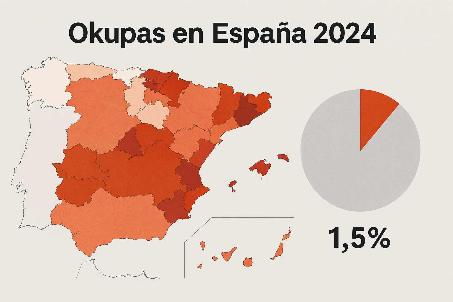 Porcentaje de okupas en España 2024